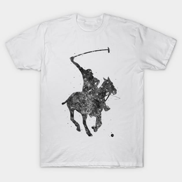 Polo sport black and white T-Shirt by Yahya Art